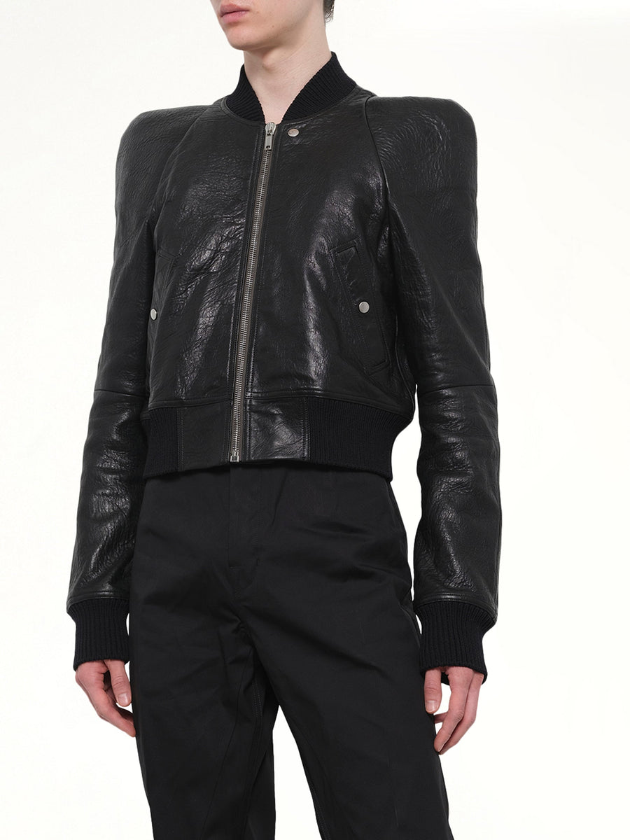 Temple Flight Leather Jacket in Black