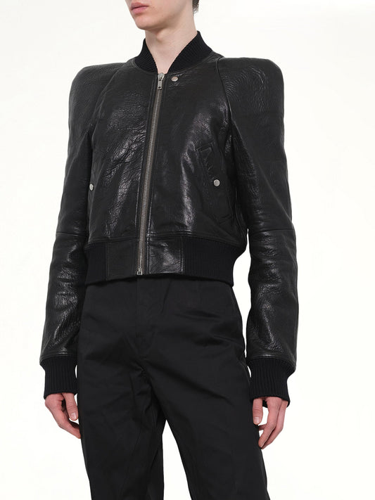 Temple Flight Leather Jacket in Black