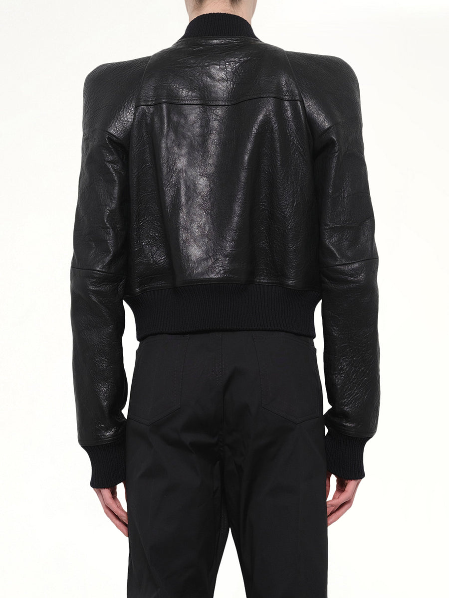 Temple Flight Leather Jacket in Black