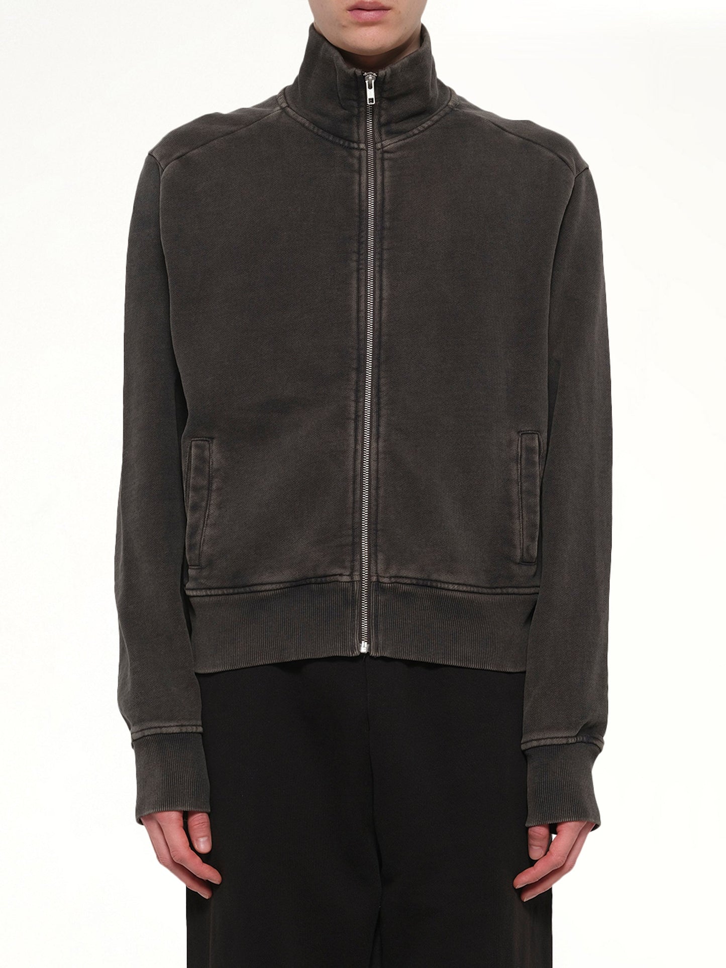 Standard Track Jacket in Washed Black