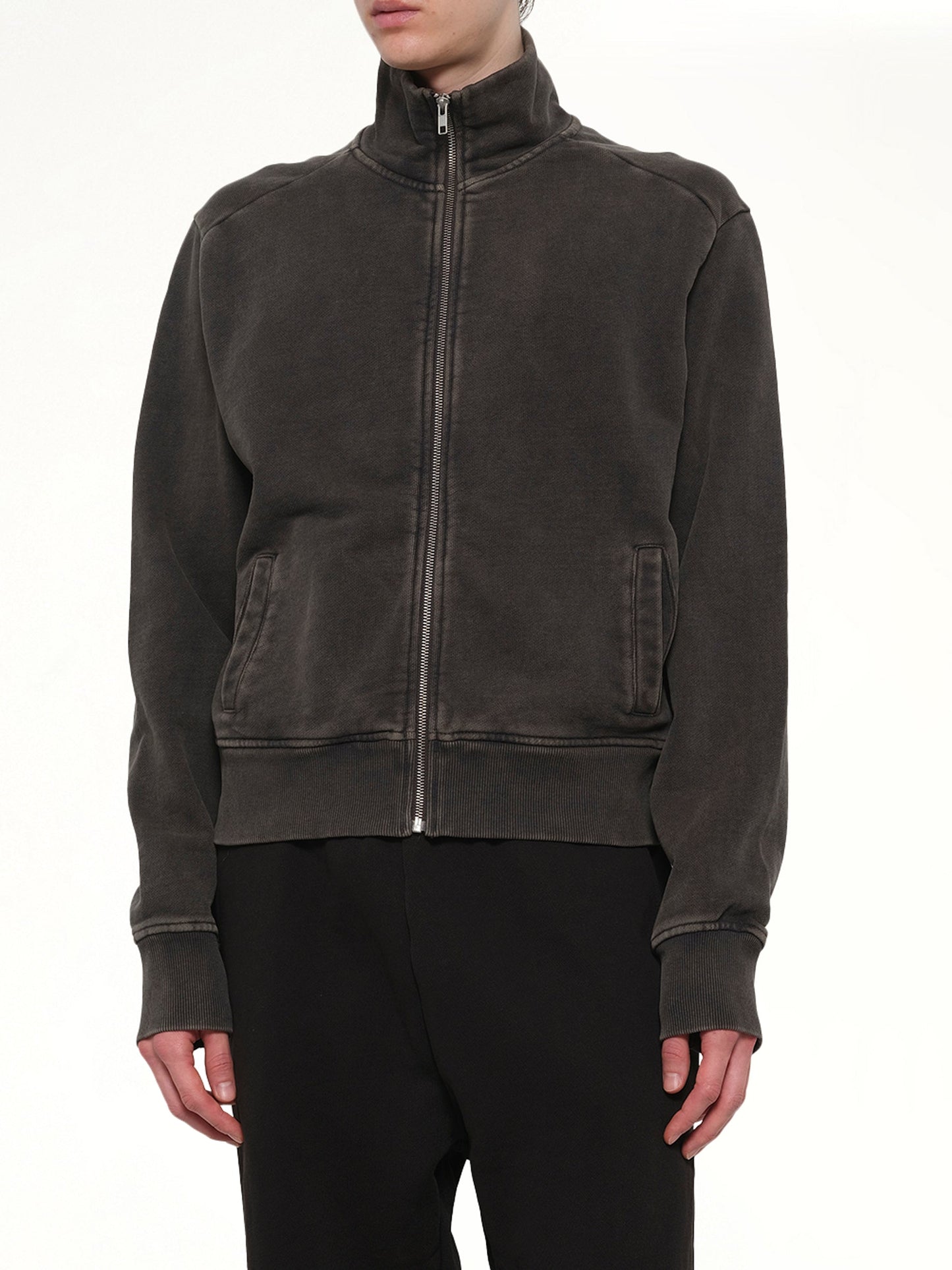 Standard Track Jacket in Washed Black