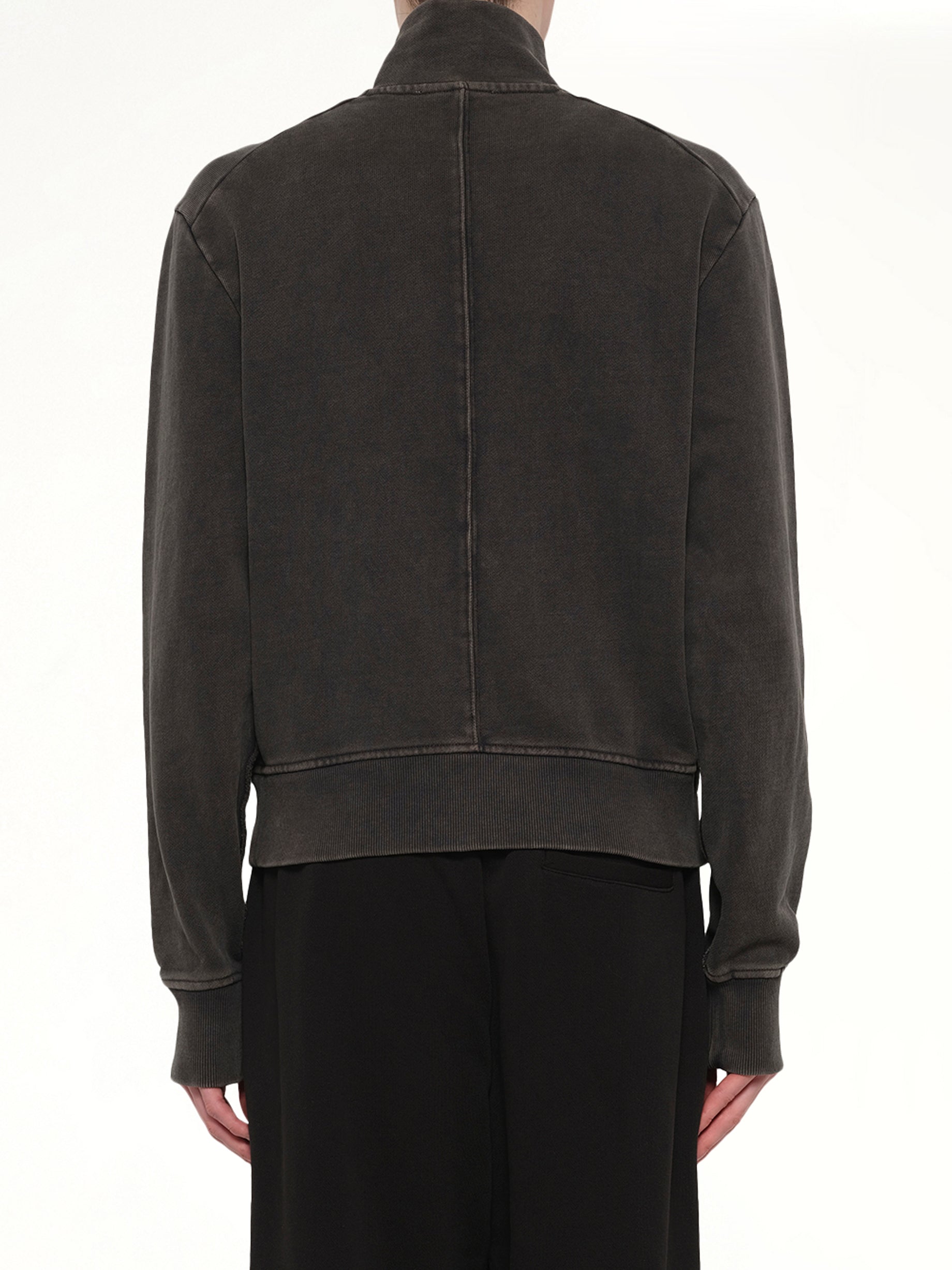 ENTIRE STUDIOS Standard Track Jacket in Washed Black Back View from MARAIS