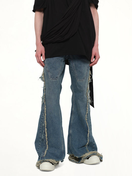 Slivered Bootcut in Washed Indigo