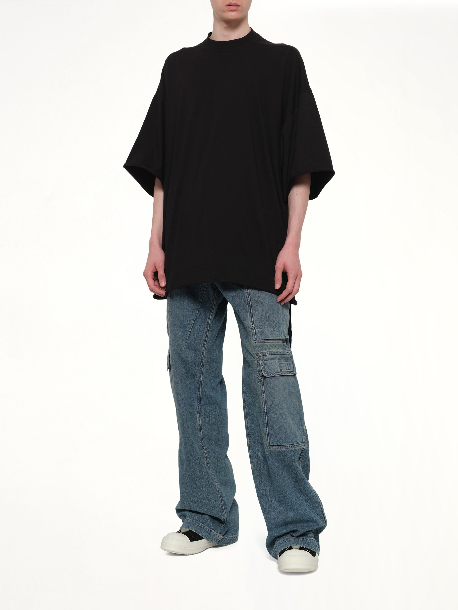 RICK OWENS DRKSHDW Double Cargo Jeans in Washed Indigo Full Reference from MARAIS