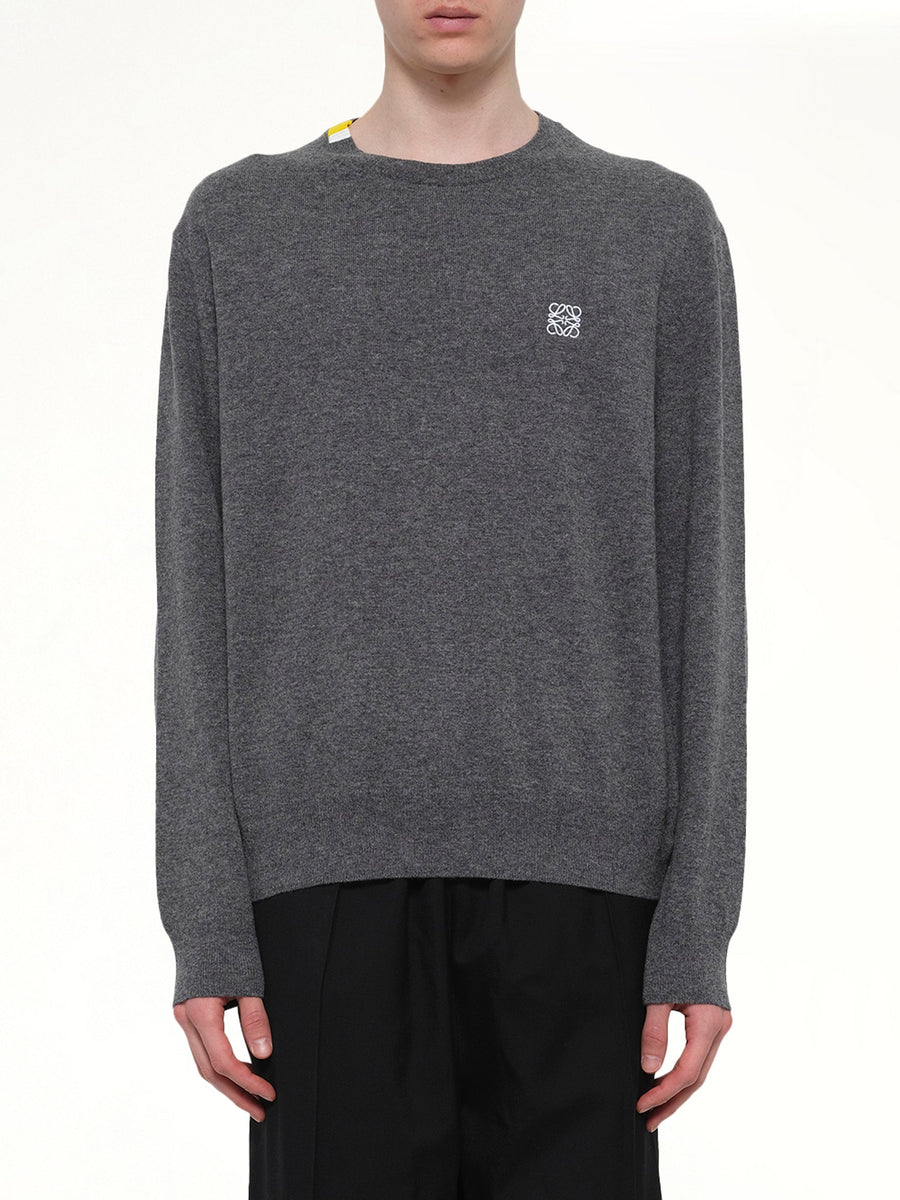 Anagram Knit Sweater in Grey