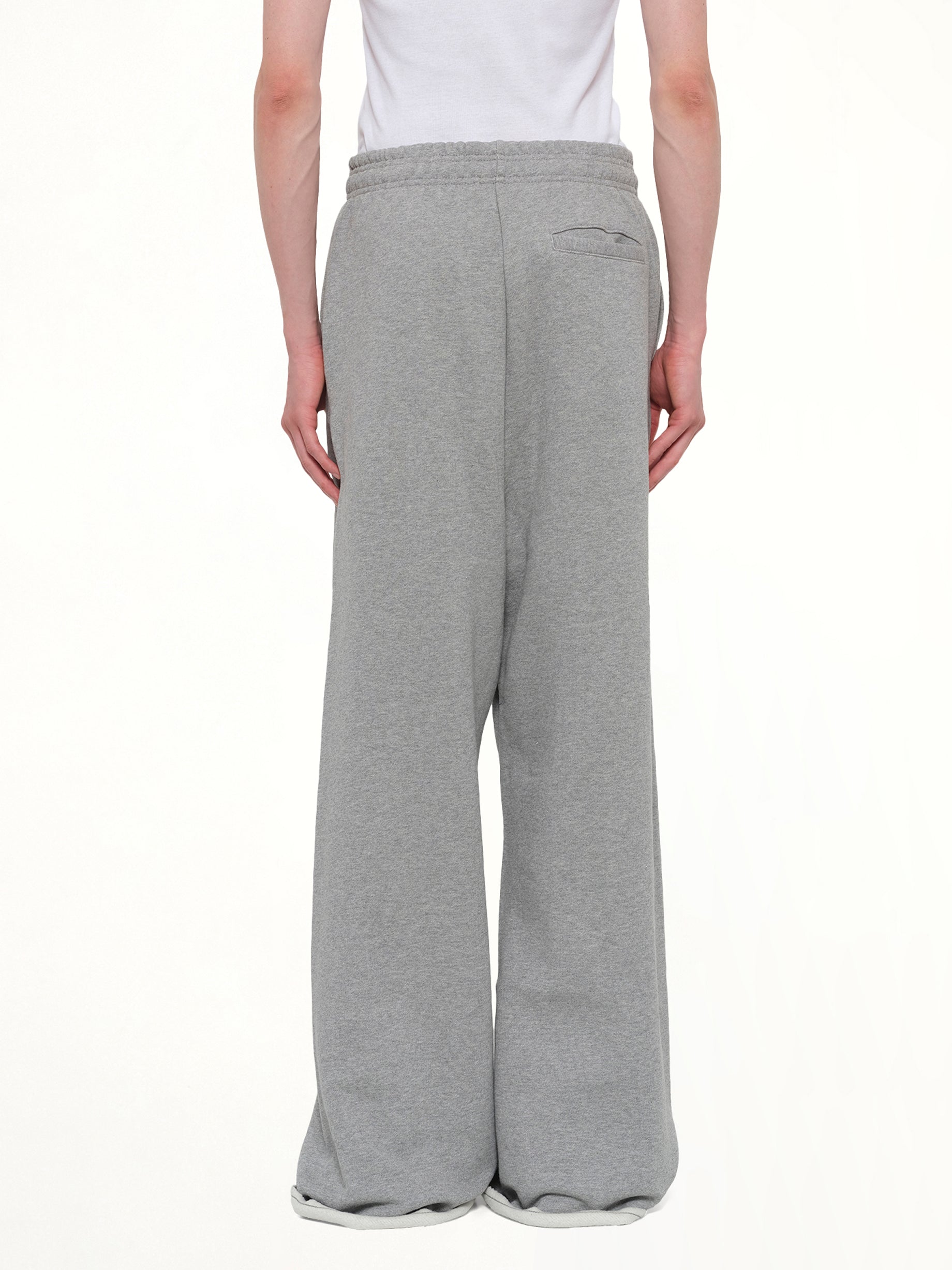 ENTIRE STUDIOS Full Sweatpant in Grey Marle Back View from MARAIS