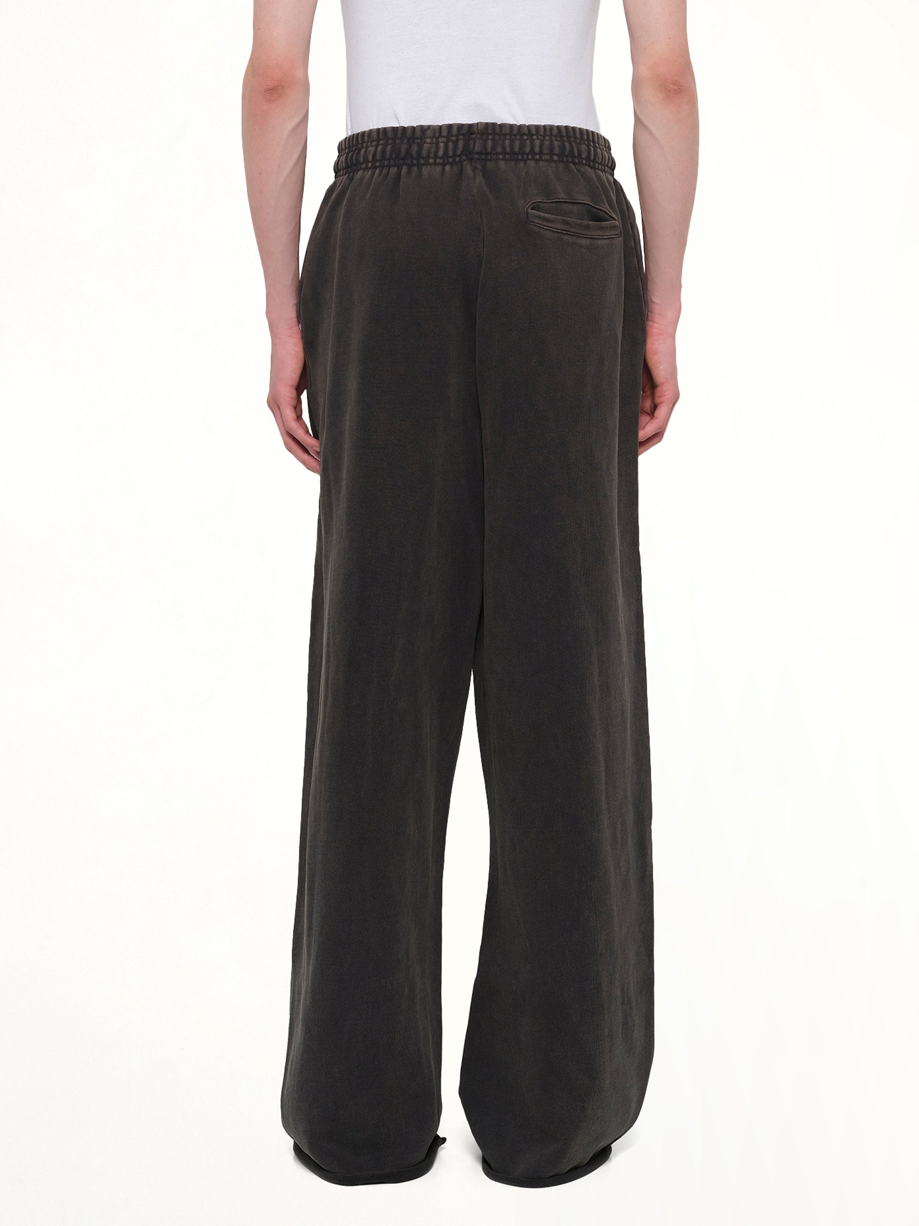 ENTIRE STUDIOS Full Sweatpant in Washed Black Back View from MARAIS