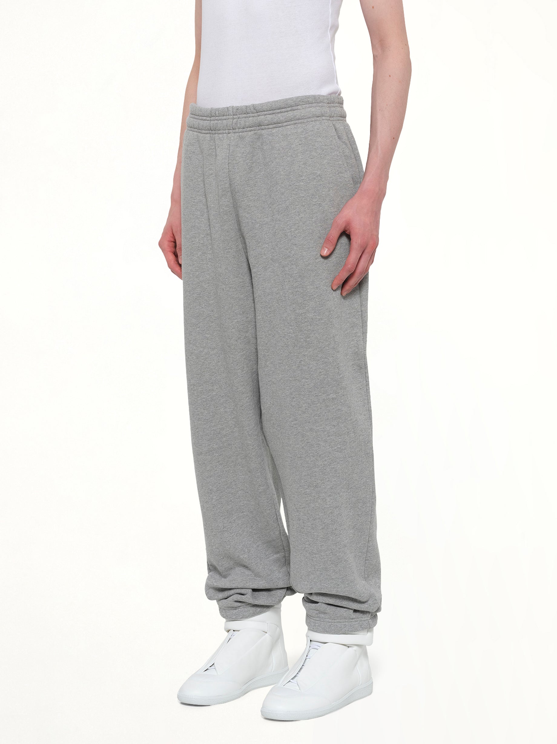 ENTIRE STUDIOS Standard Sweatpants in Grey Marle Side View from MARAIS