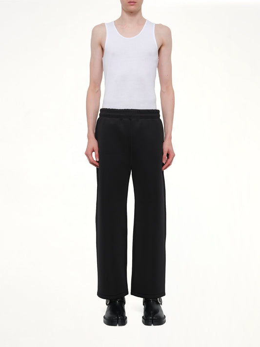 Straight Leg Scuba Sweatpants in Black