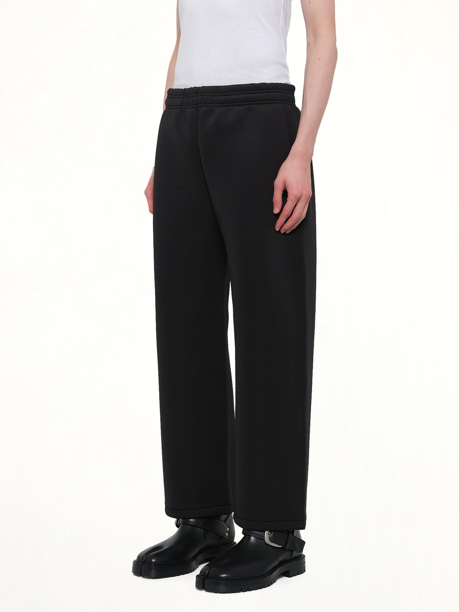 Straight Leg Scuba Sweatpants in Black