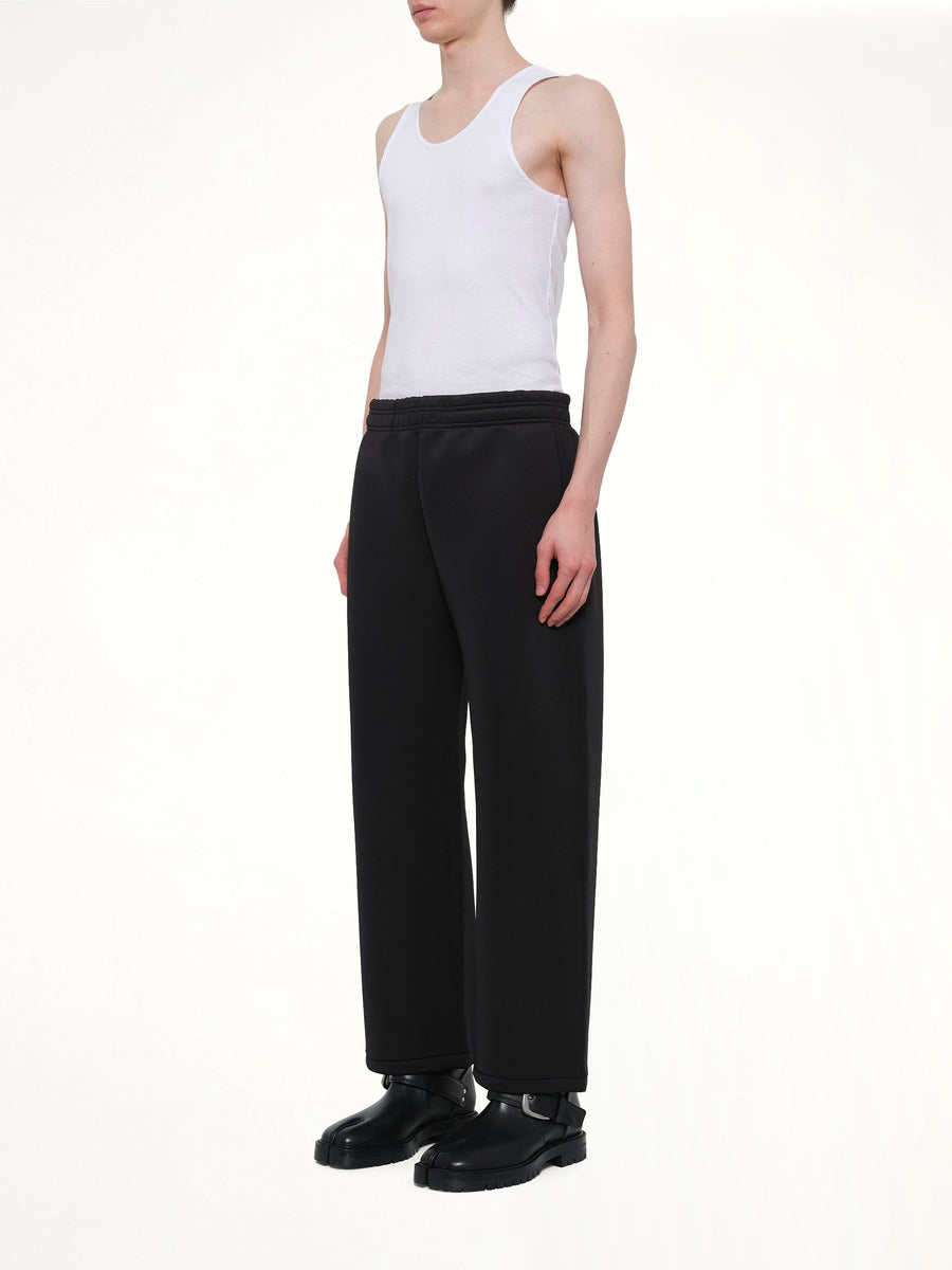 Straight Leg Scuba Sweatpants in Black