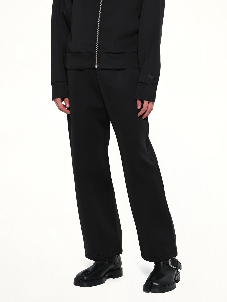 Straight Leg Scuba Sweatpants in Black