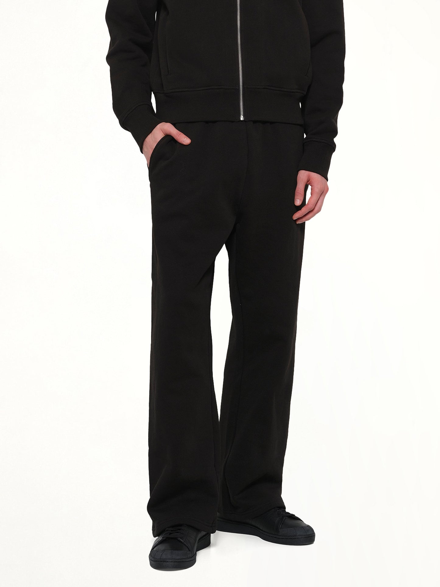 Straight Leg Sweatpant in Black