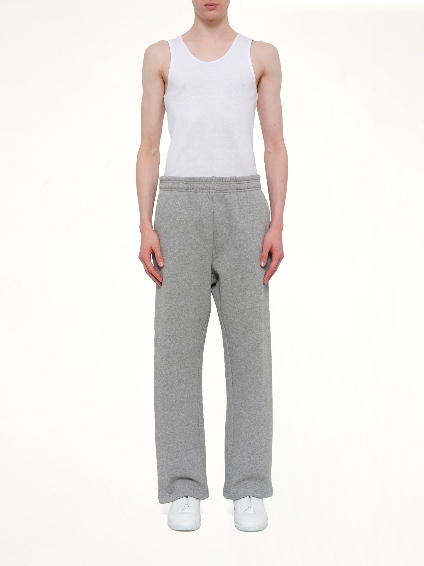 Straight Leg Sweatpant in Grey Marle