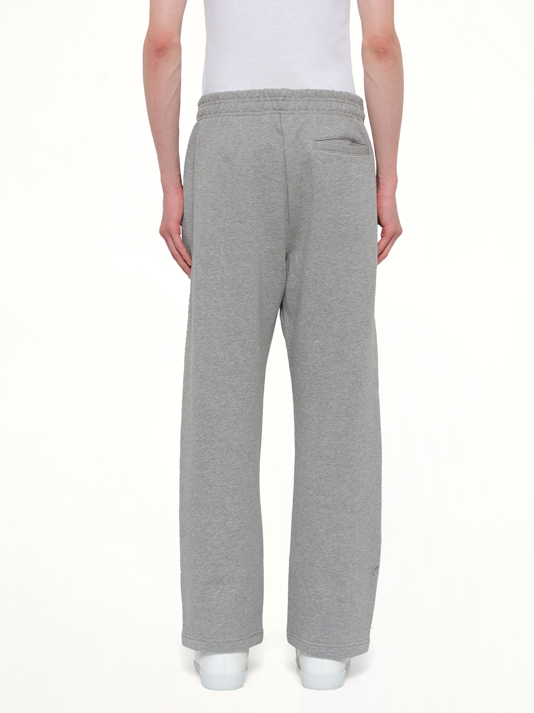 ENTIRE STUDIOS Straight Leg Sweatpant in Grey Marle Back View from MARAIS