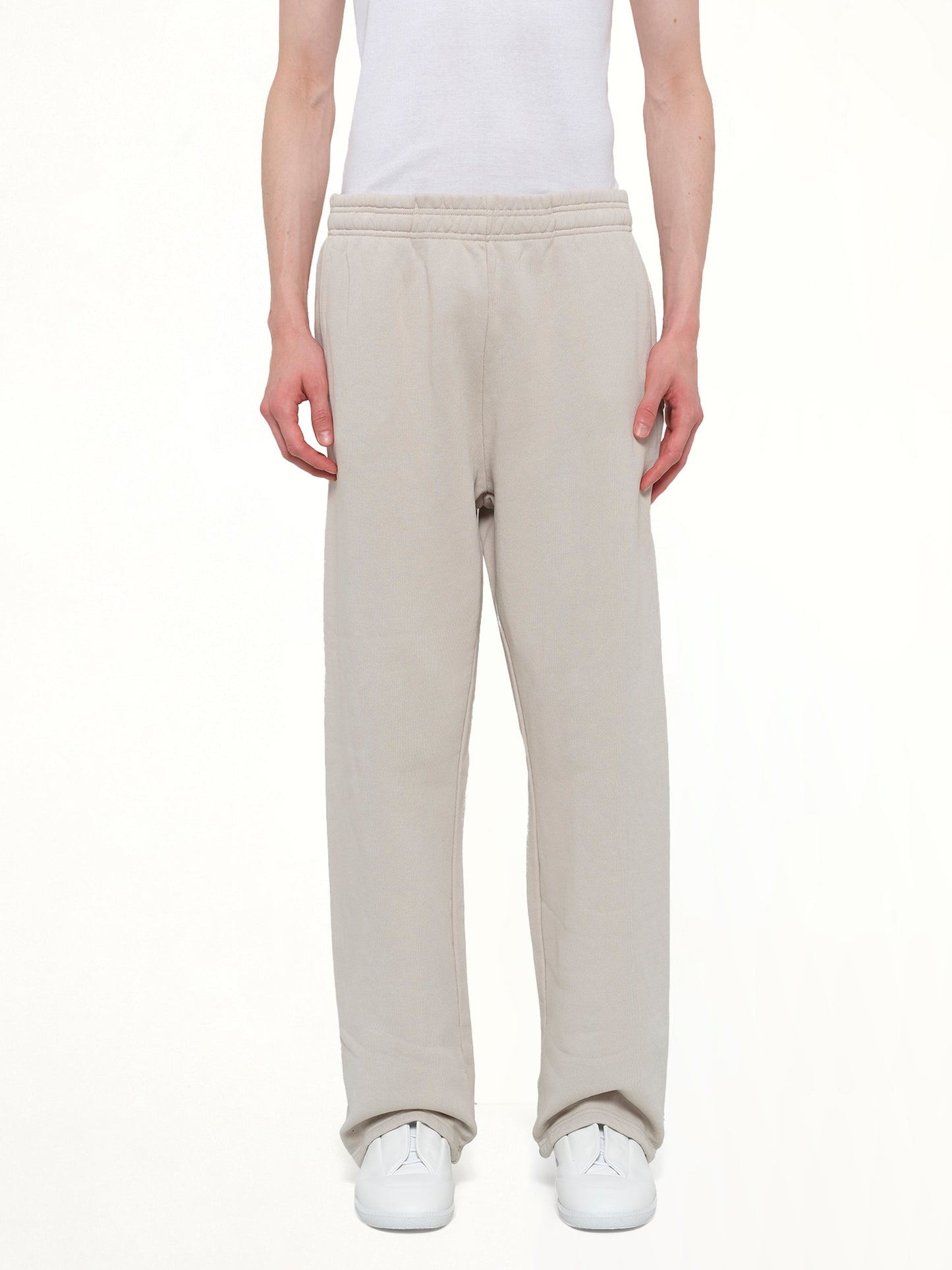 Straight Leg Sweatpant in Off White
