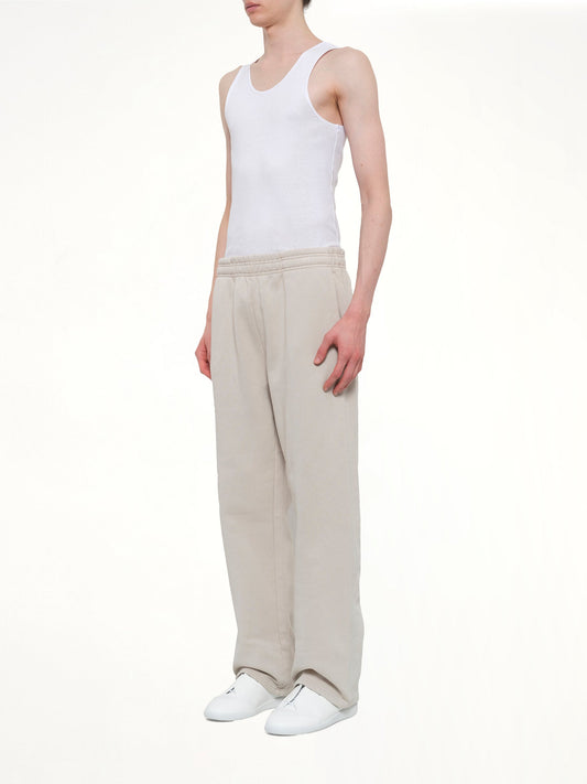 Straight Leg Sweatpant in Off White