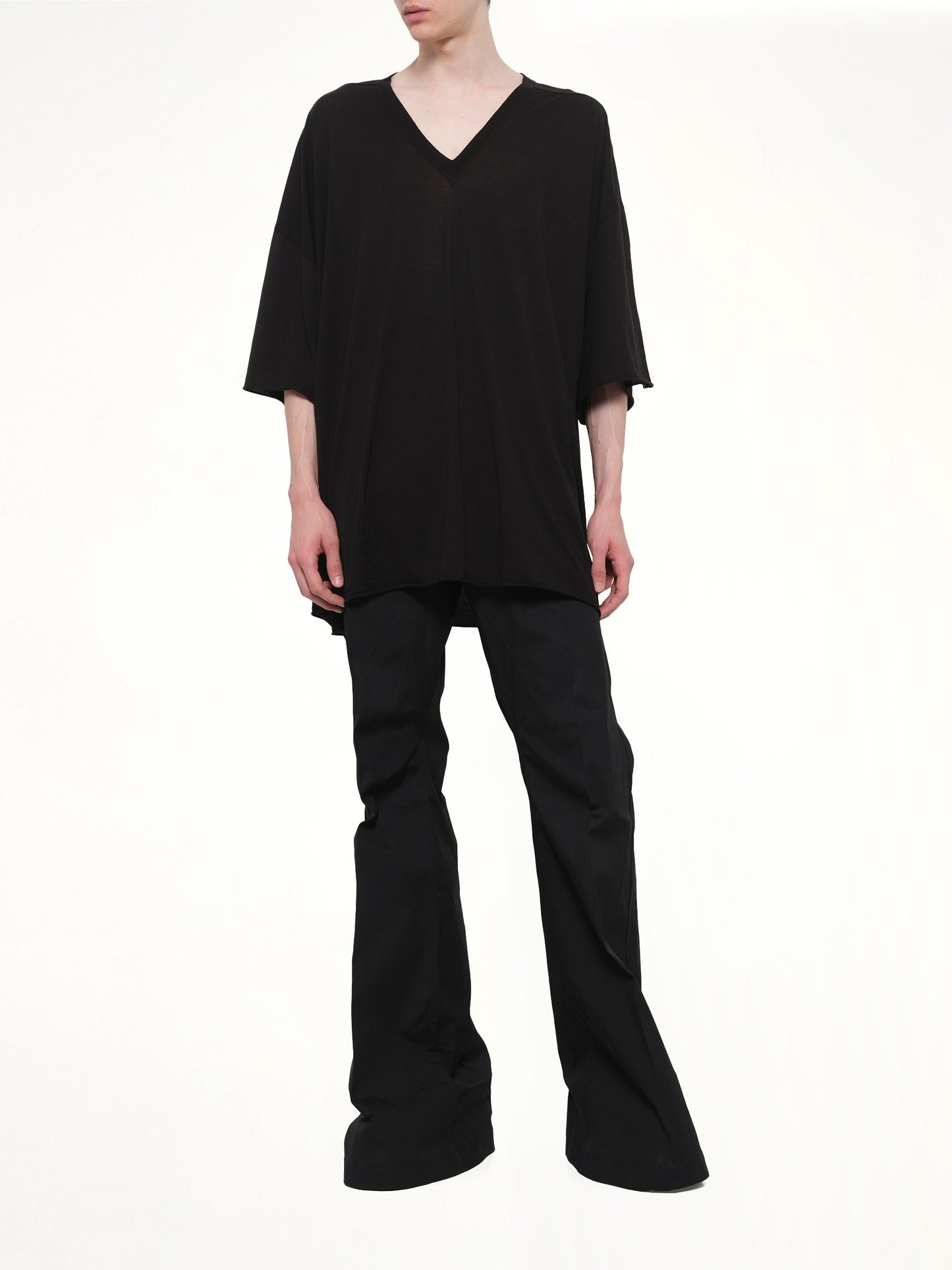 Cotton Poplin Bolan Bootcut in Black