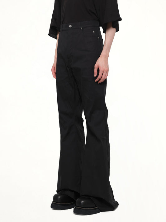 Cotton Poplin Bolan Bootcut in Black