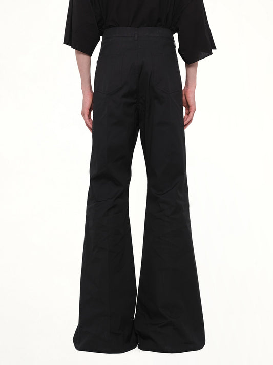 Cotton Poplin Bolan Bootcut in Black