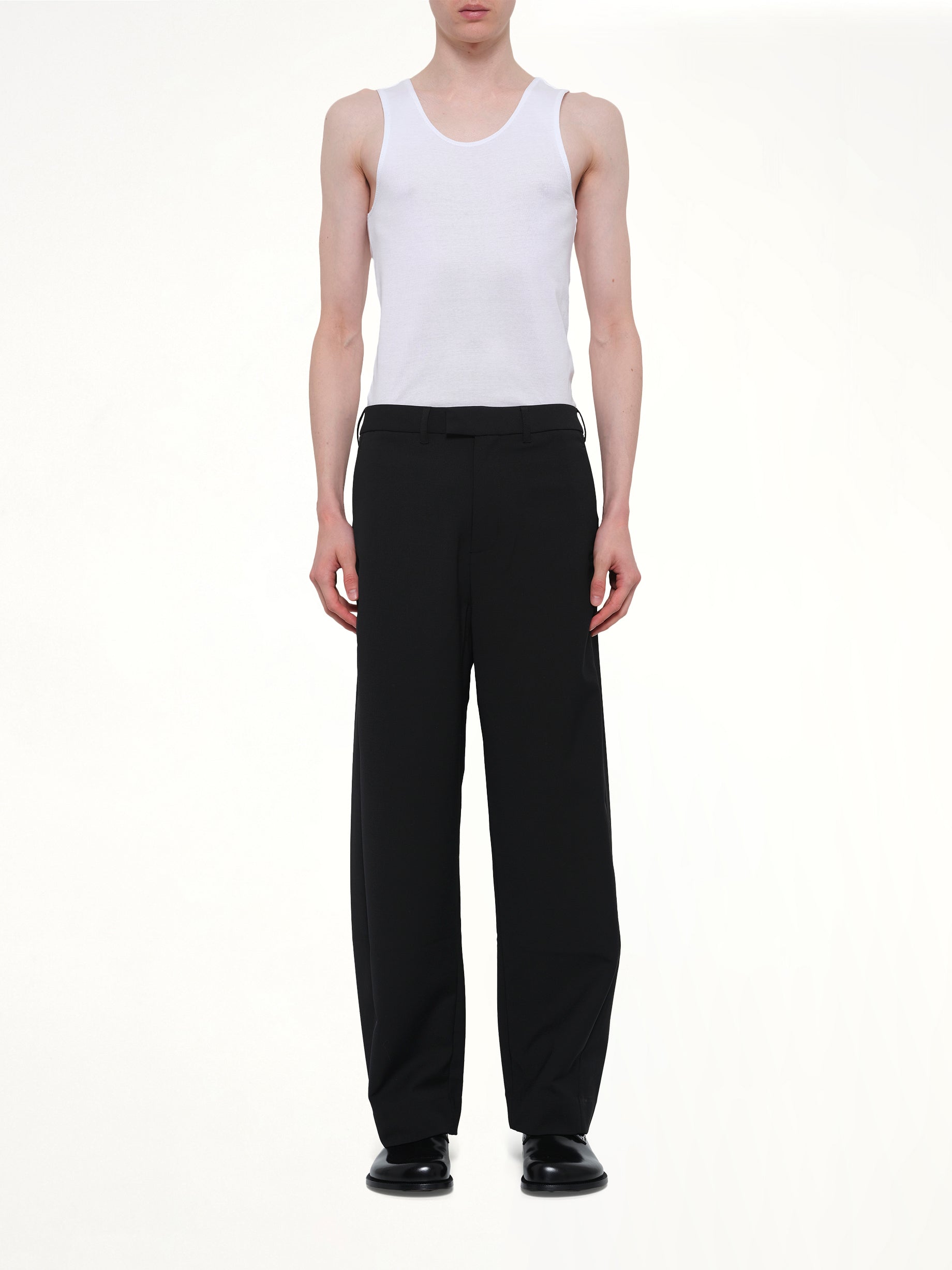 ENTIRE STUDIOS Lounge Curve Pant in Black Model View from MARAIS