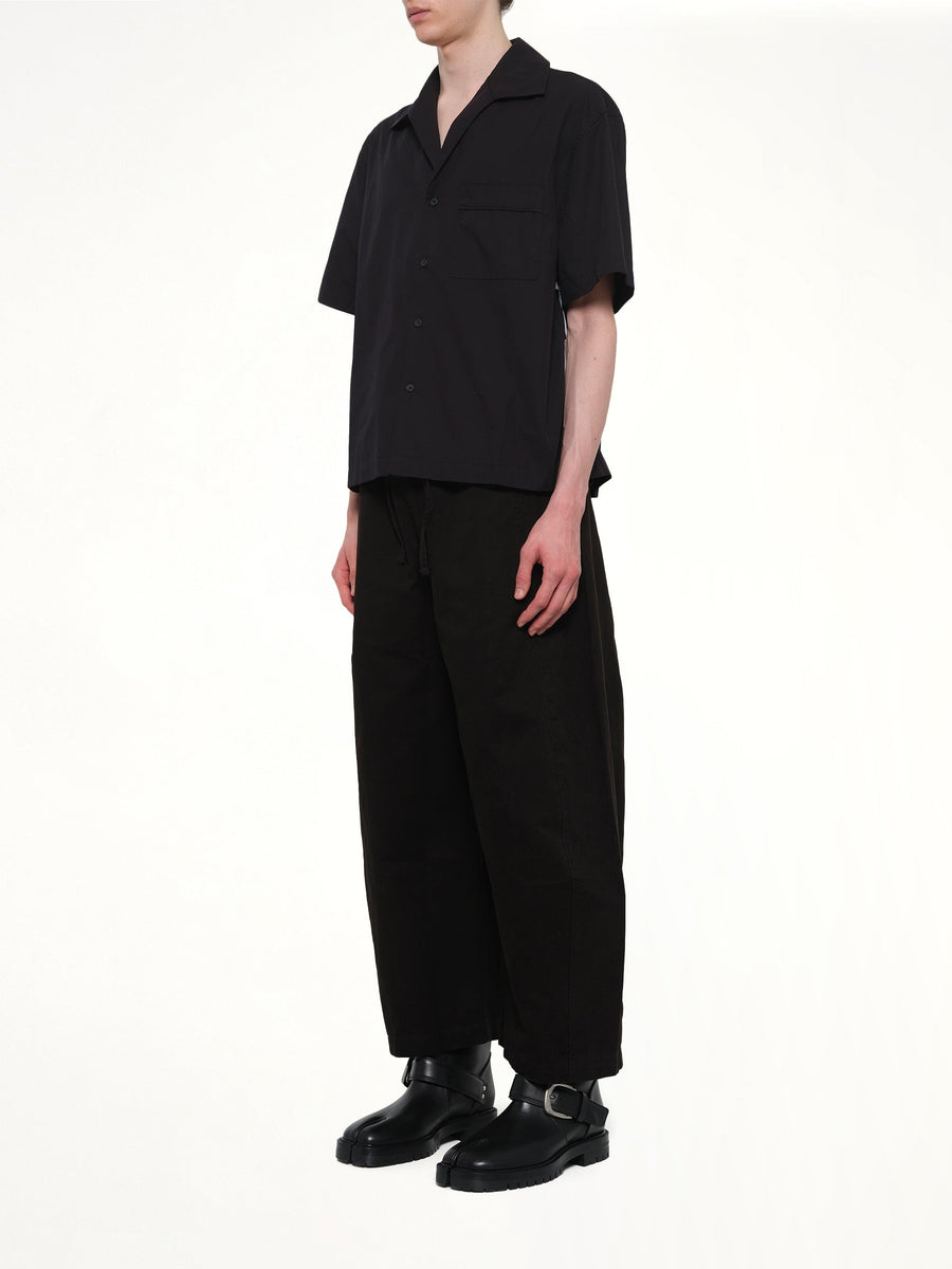 SS Pajyama Shirt in Black