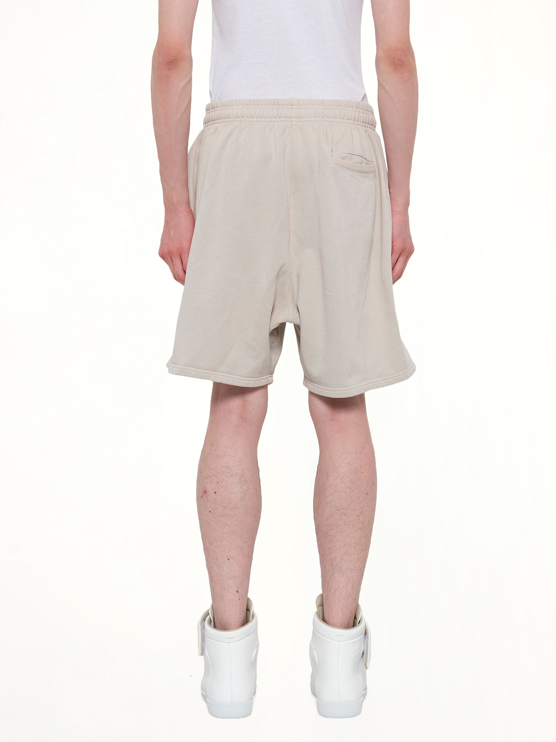 ENTIRE STUDIOS Standard Sweatshort in Off White Back View from MARAIS