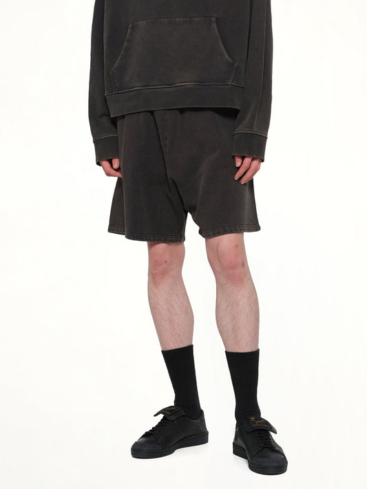 Standard Sweatshort in Washed Black