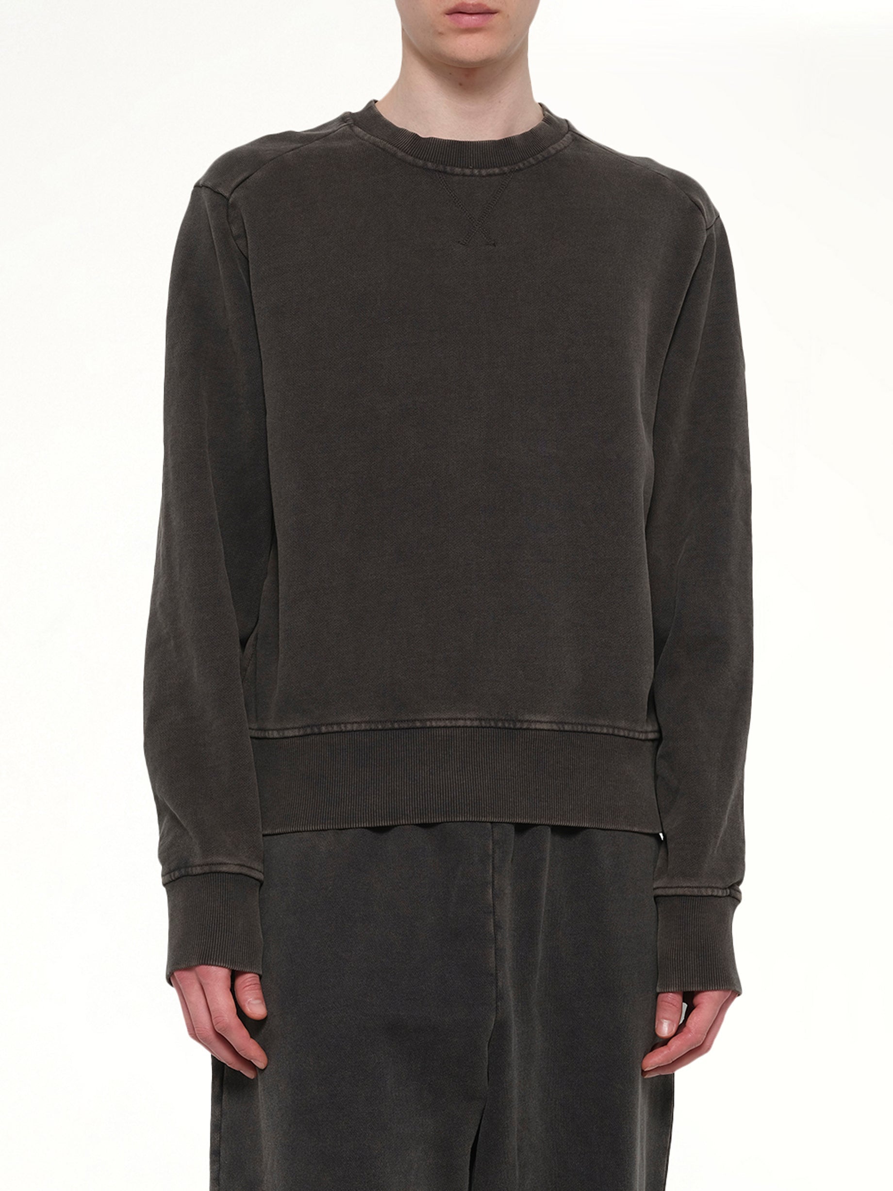 ENTIRE STUDIOS Pod Crew in Washed Black Detail Shot from MARAIS