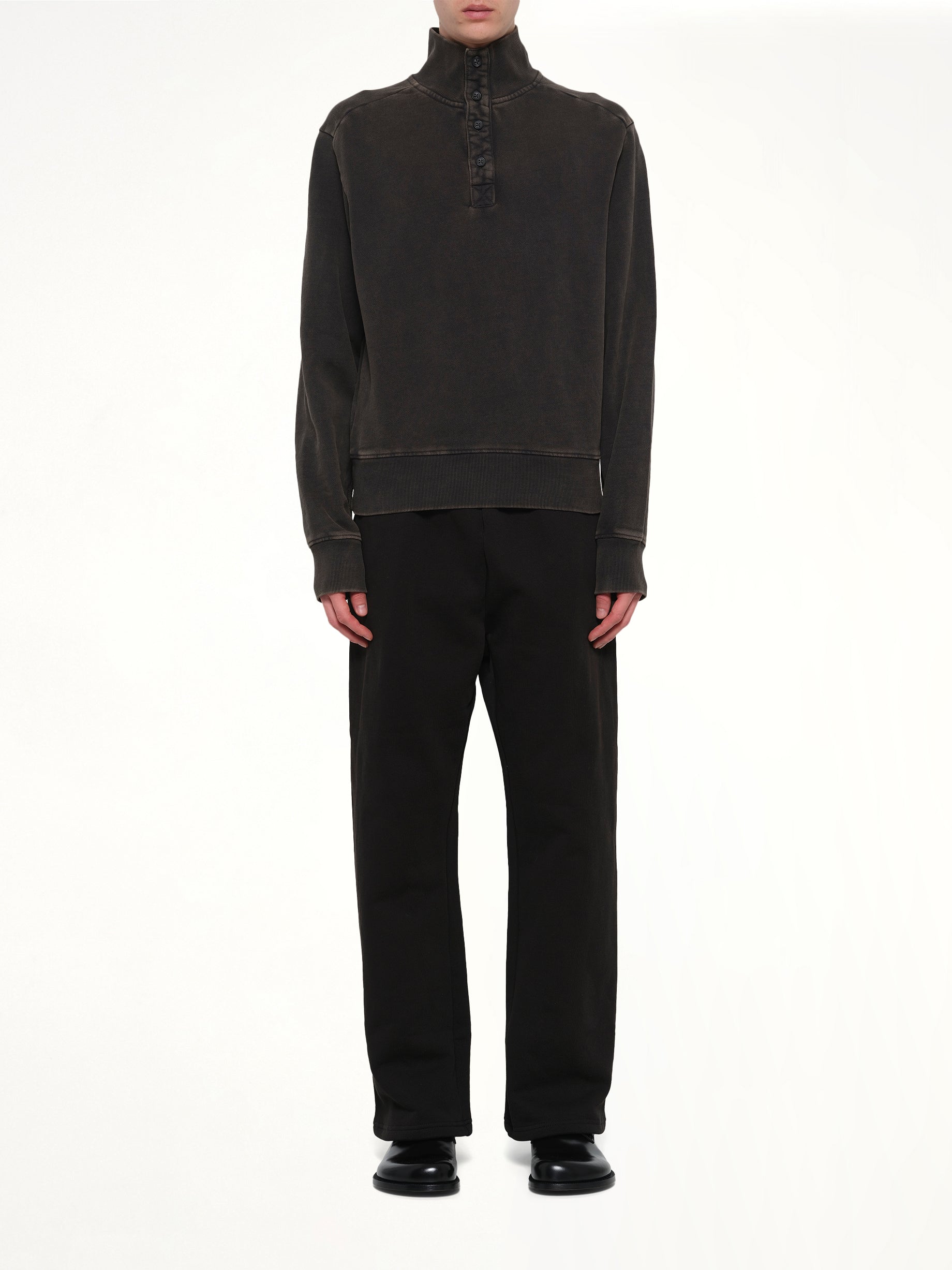 ENTIRE STUDIOS Port Pullover in Washed Black Model View from MARAIS