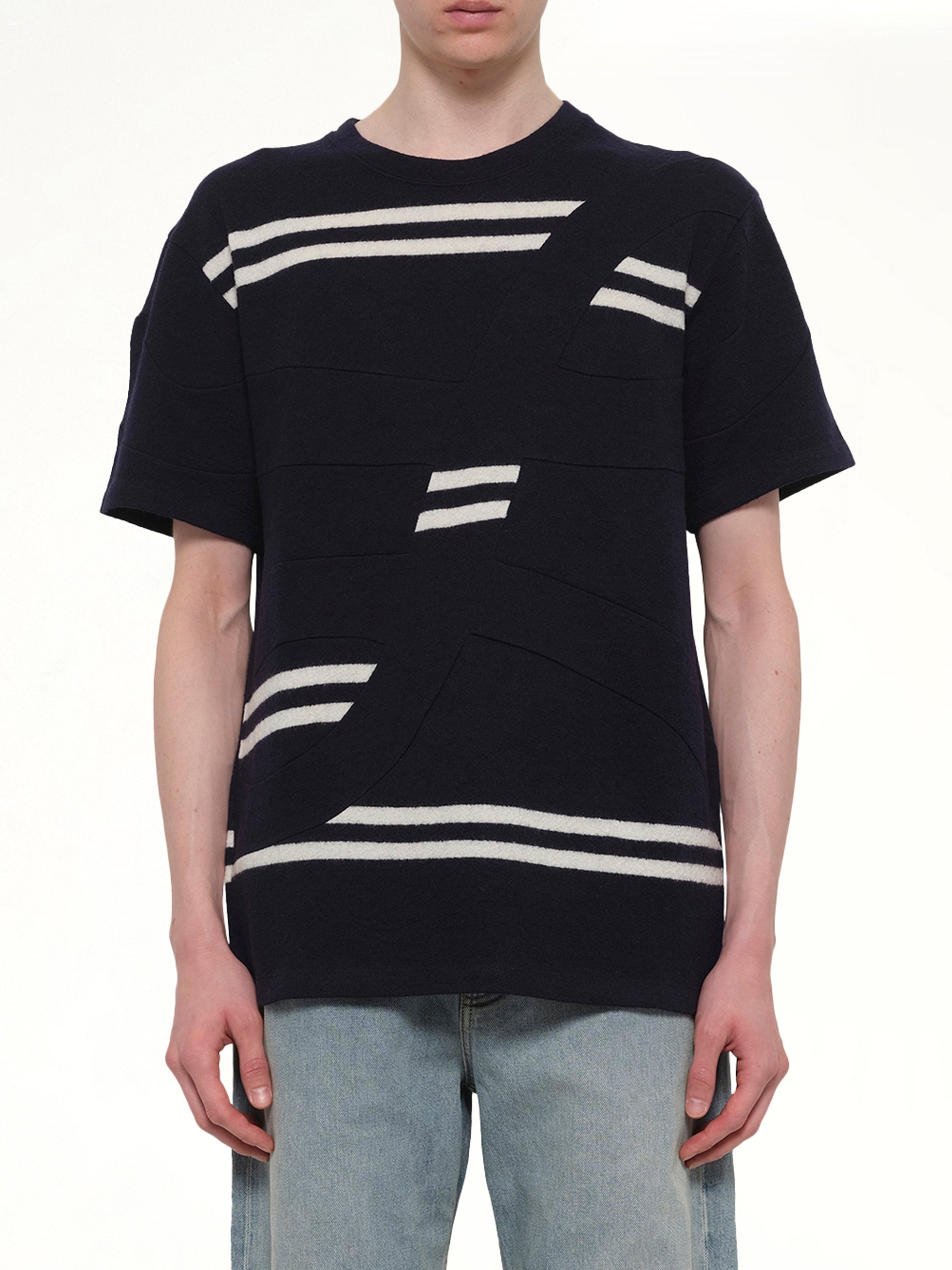 Oversized Fit T-Shirt in Navy/White