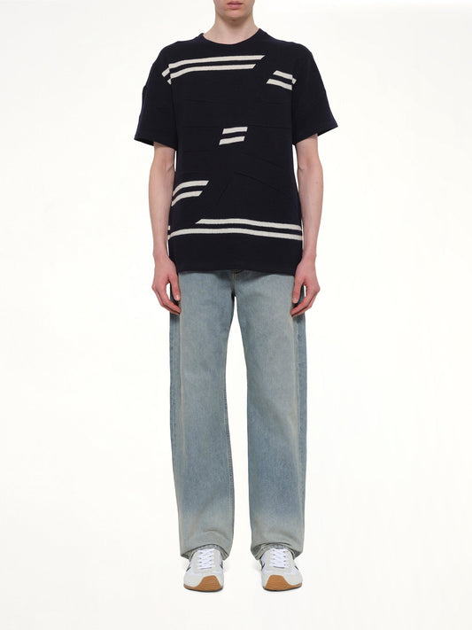 Oversized Fit T-Shirt in Navy/White