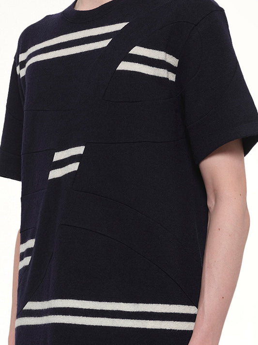 Oversized Fit T-Shirt in Navy/White