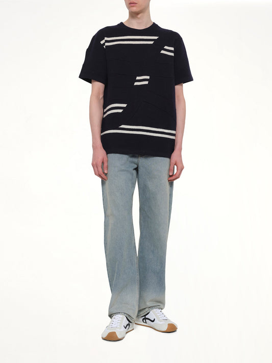 Oversized Fit T-Shirt in Navy/White