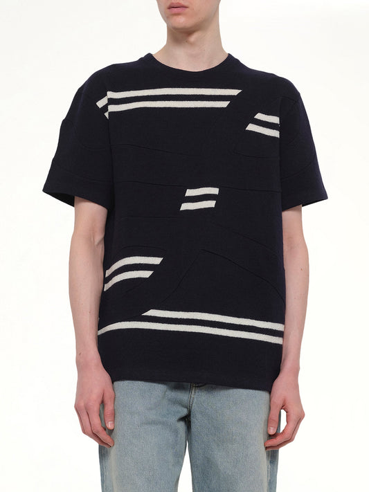 Oversized Fit T-Shirt in Navy/White