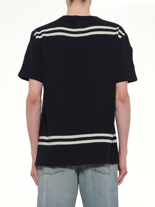 Oversized Fit T-Shirt in Navy/White