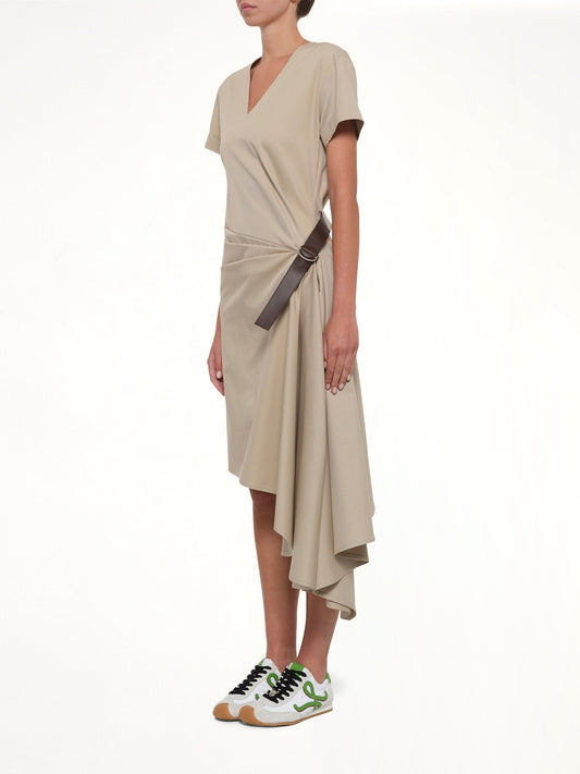 Belted Dress in Beige