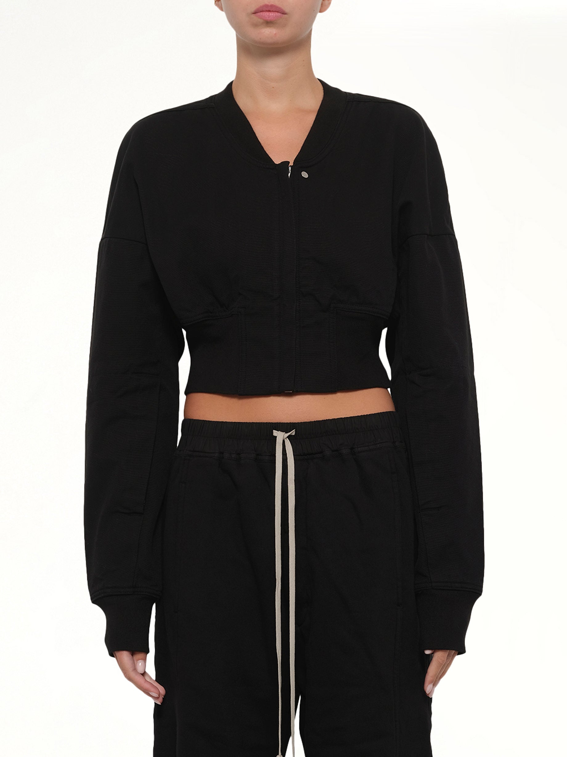 Flight Jacket Cropped in Black