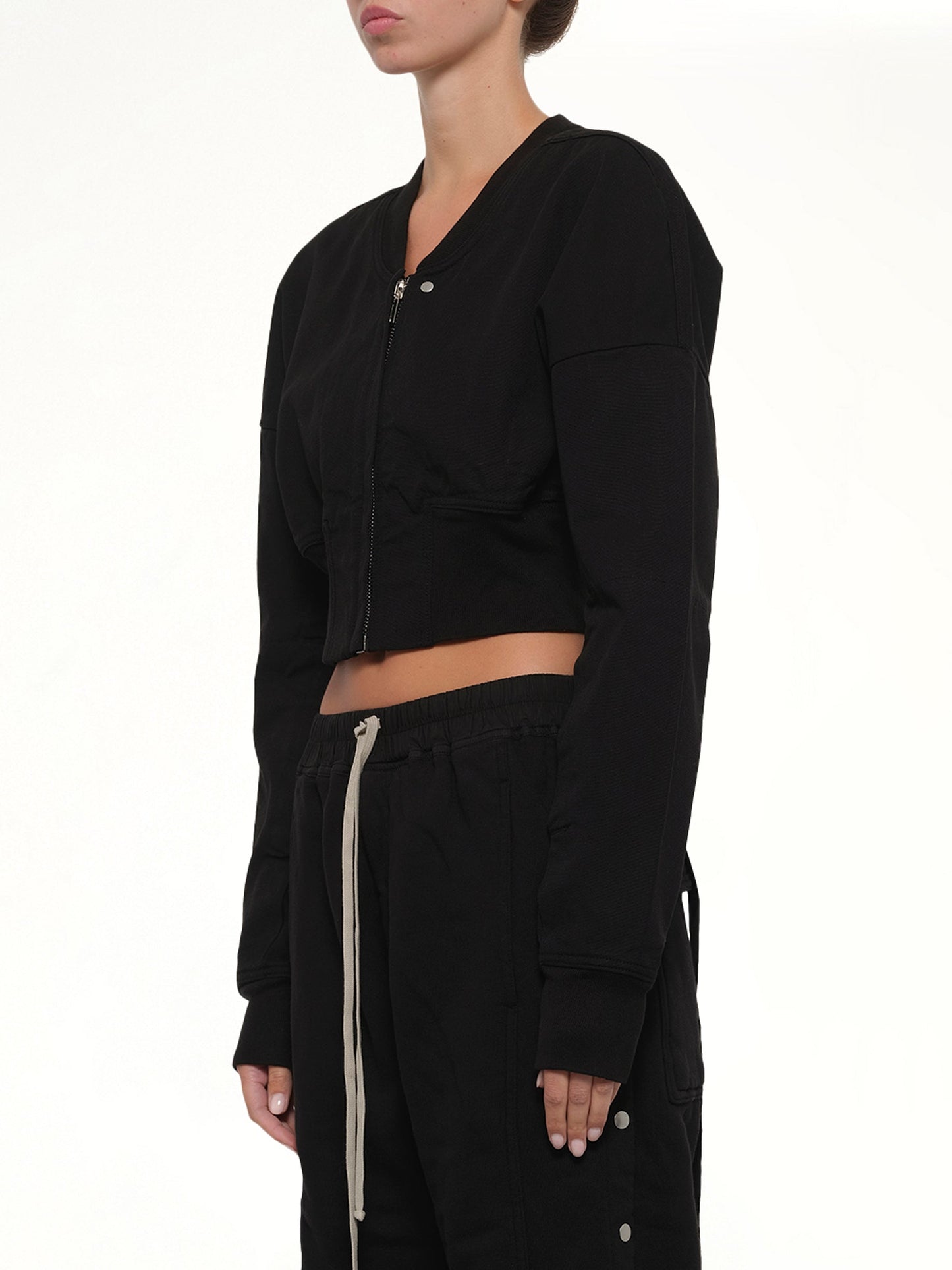 Flight Jacket Cropped in Black