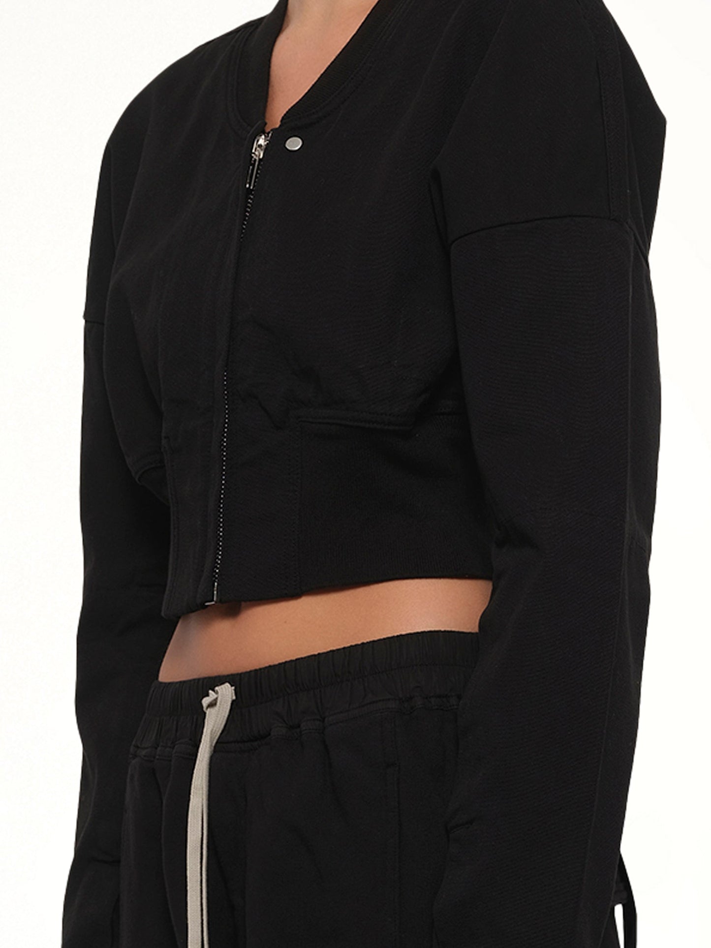 Flight Jacket Cropped in Black