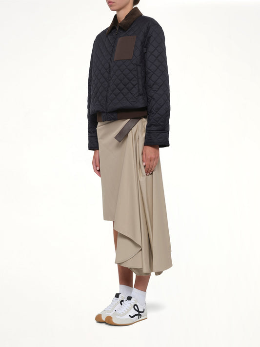 Short Padded Jacket in Dark Navy