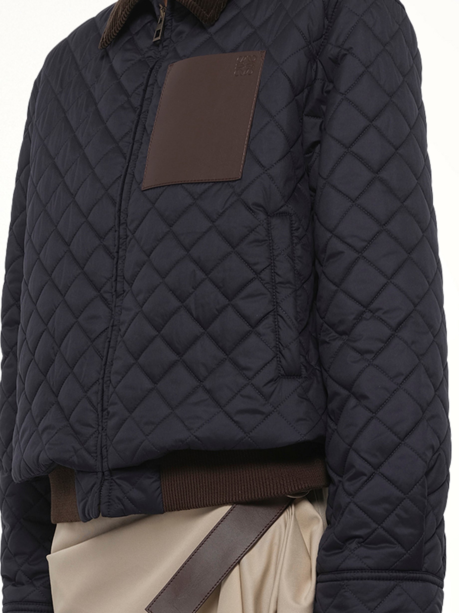 LOEWE Short Padded Jacket in Dark Navy from MARAIS