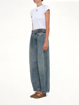 Belted Jeans AF in Washed Denim