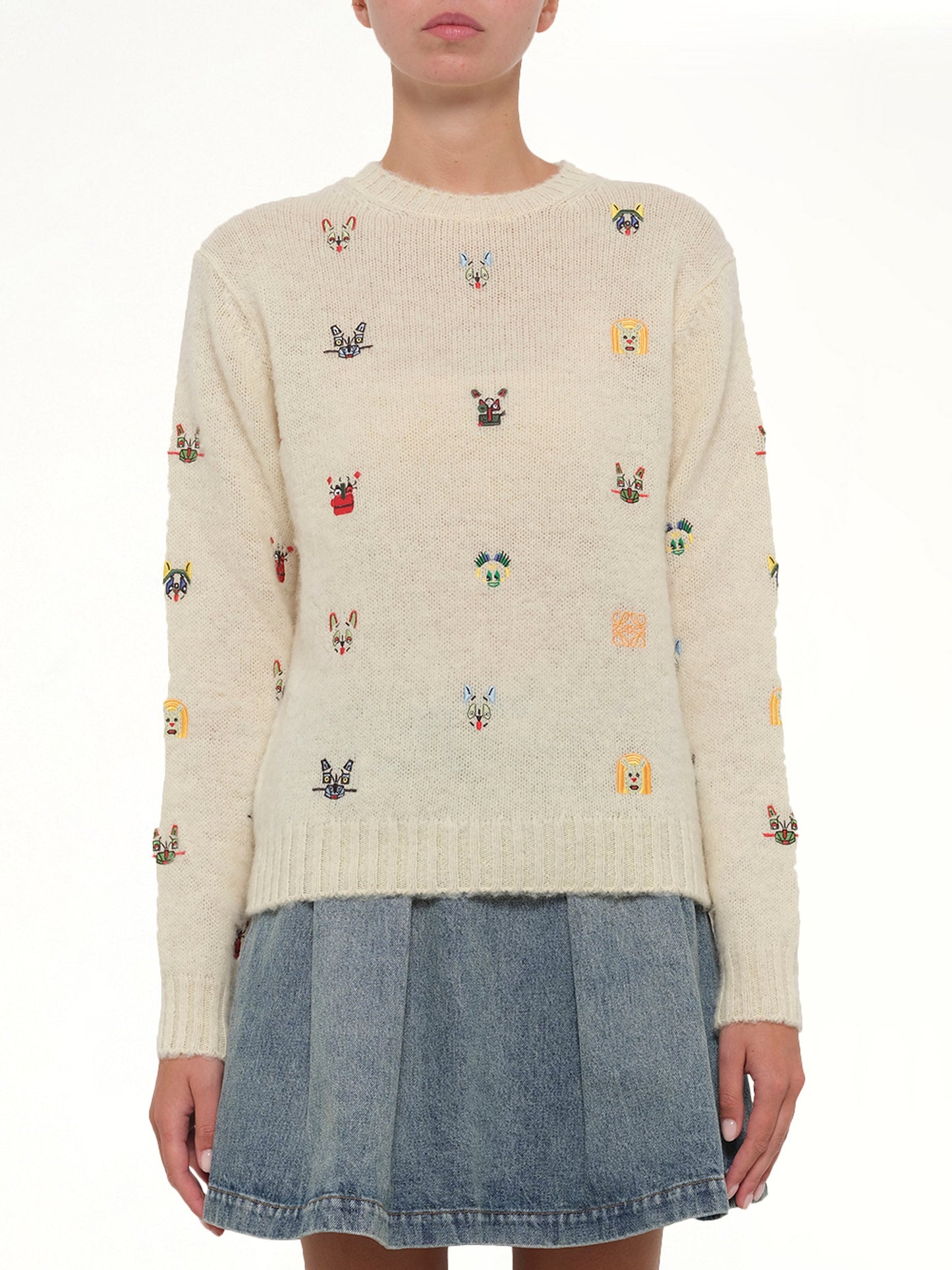 Louis Wain Sweater in White/Multicolour