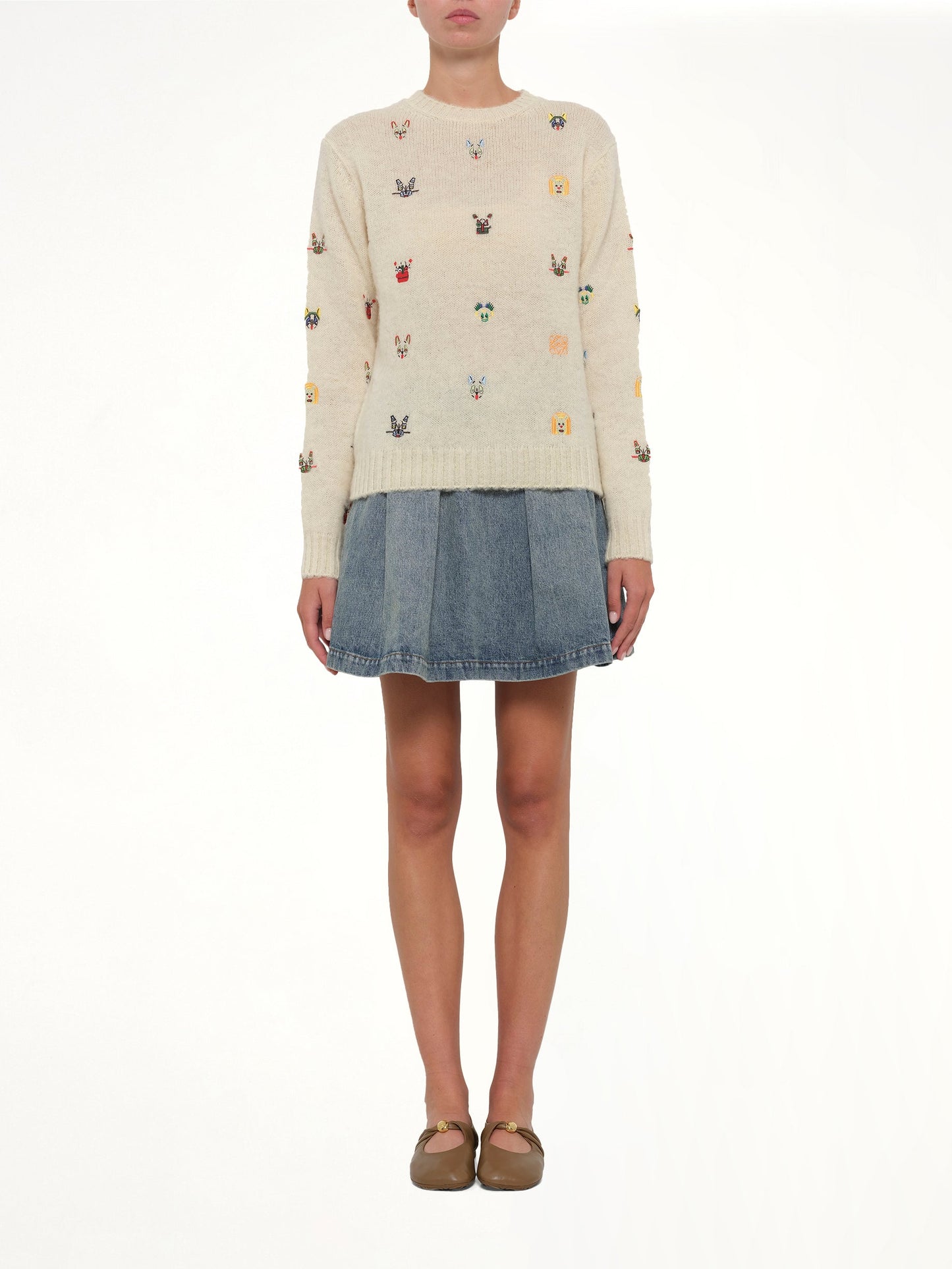 Louis Wain Sweater in White/Multicolour