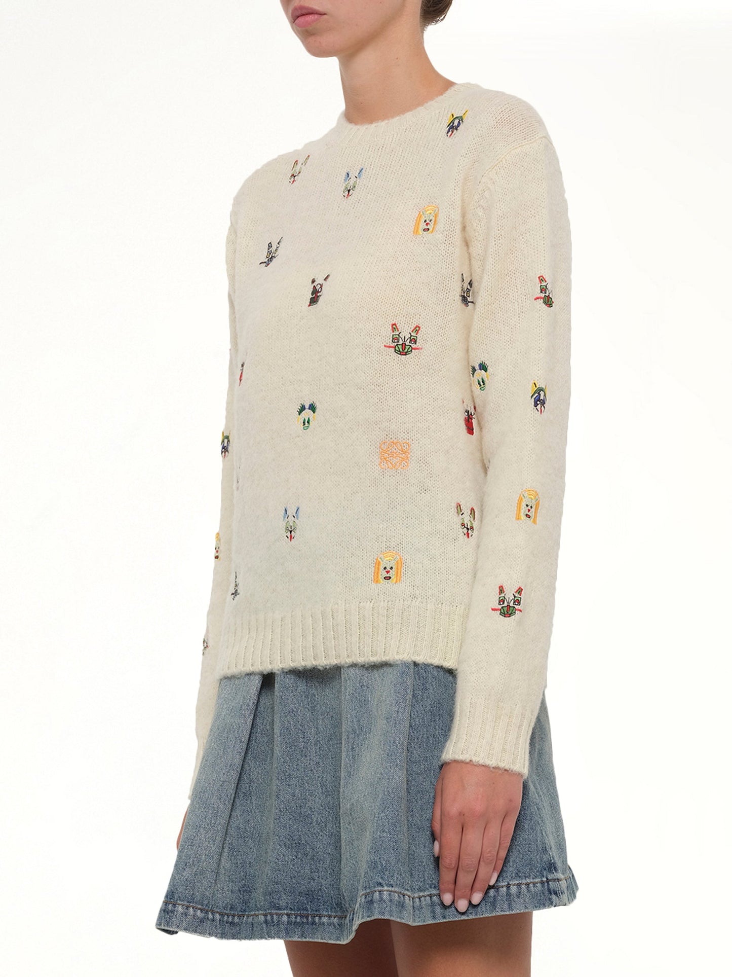 Louis Wain Sweater in White/Multicolour