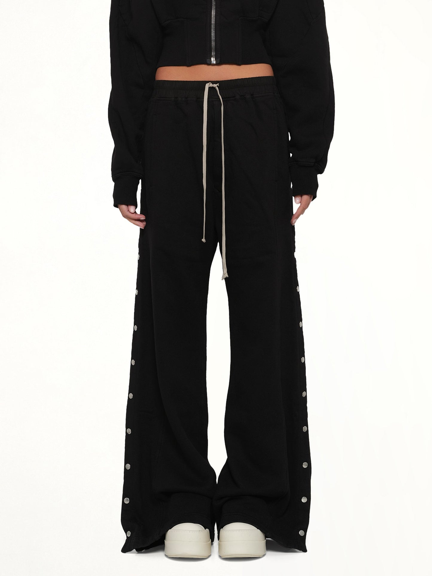 Wide Pusher Pants in Black