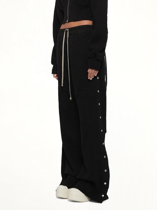 Wide Pusher Pants in Black