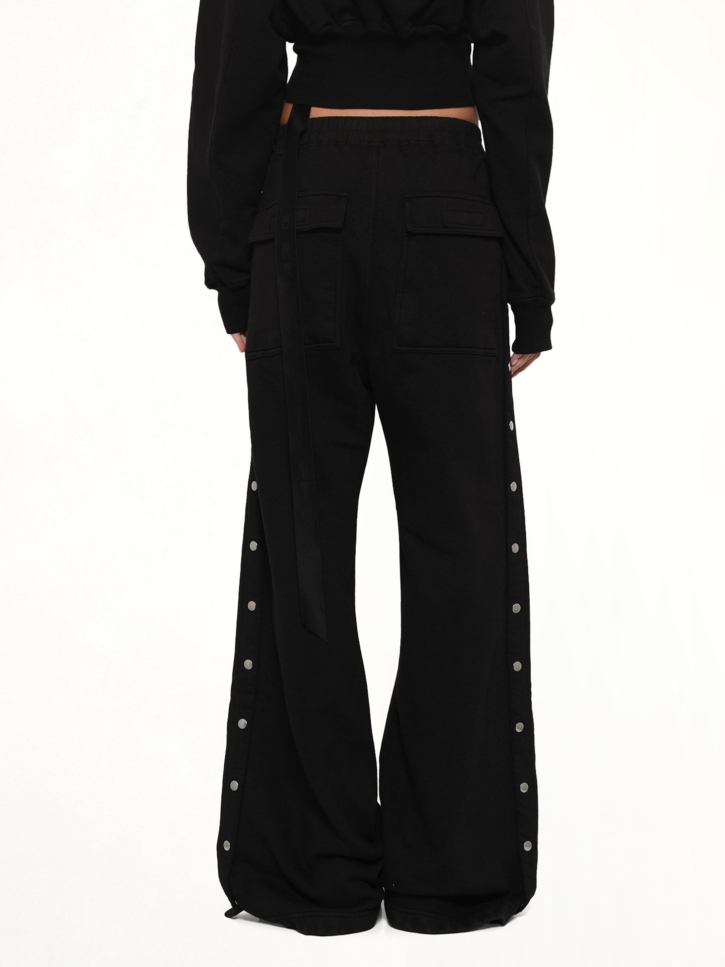 Wide Pusher Pants in Black