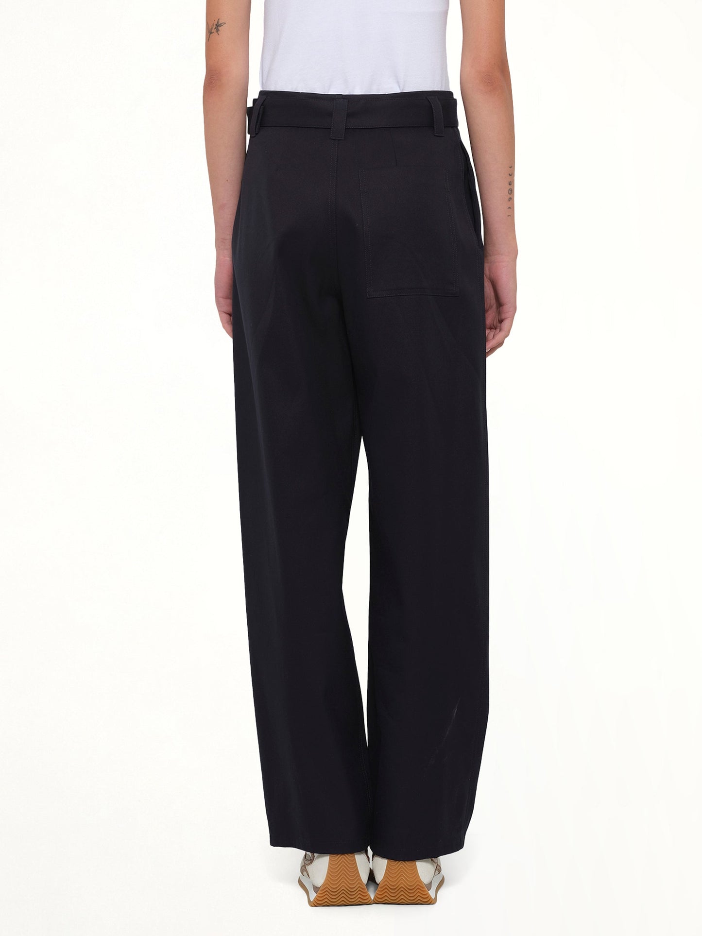 Belted Trouser AF in Dark Navy
